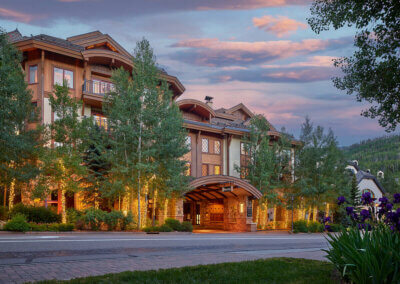 The Sebastian valet entrance during summer