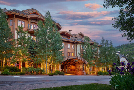 The Sebastian valet entrance during summer